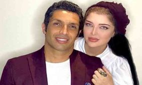 عکس منشوری از عاشقانه های سپهر حیدری و همسرش لب دریا