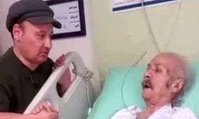 ملاقات احساساتی قلقلی با سعید پیردوست در بیمارستان +فیلم