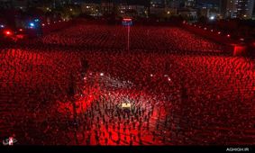 مرثیه خوانی محمود کریمی در پادگان ارتش + فیلم