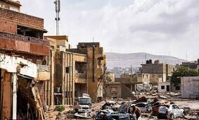 سیل لیبی بیش از ۶۰۰۰ نفر را با خود برد! /  ببینید تصاویری   از  شدت خرابی‌های طوفان لیبی 

