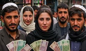 قیمت افغانی افغانستان  در سراشیبی سقوط 